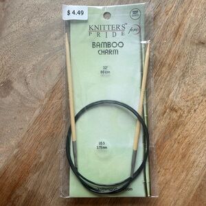 Bamboo Charm Circular Needles - Black and Tan